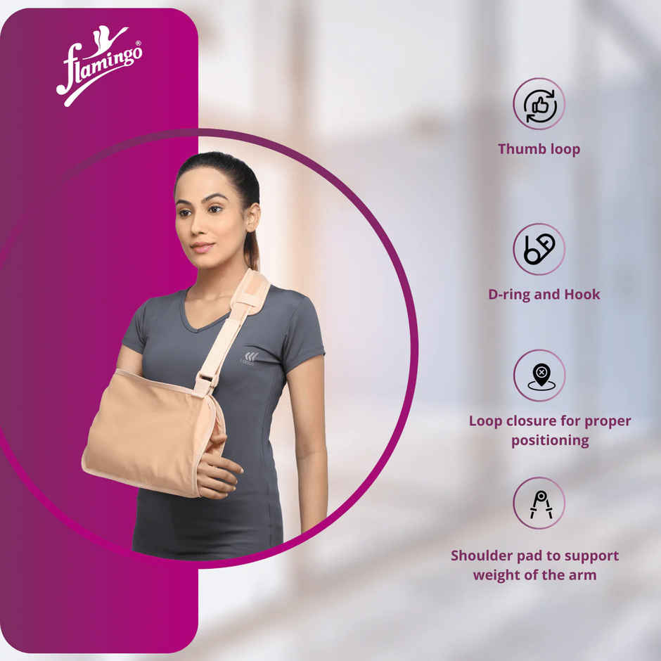 Flamingo Arm Sling Pouch Beige M