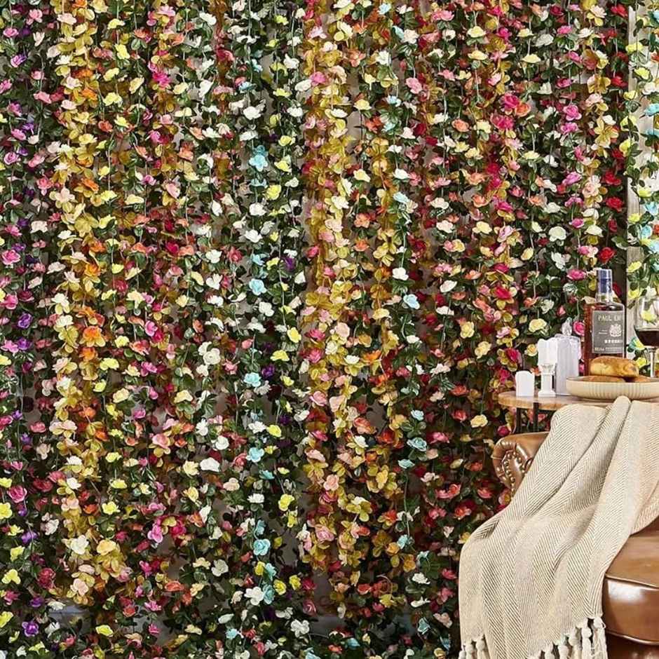 Tied Ribbons Set of 2 Artificial Vine Plant Leaves Creeper Garland (183 cm)