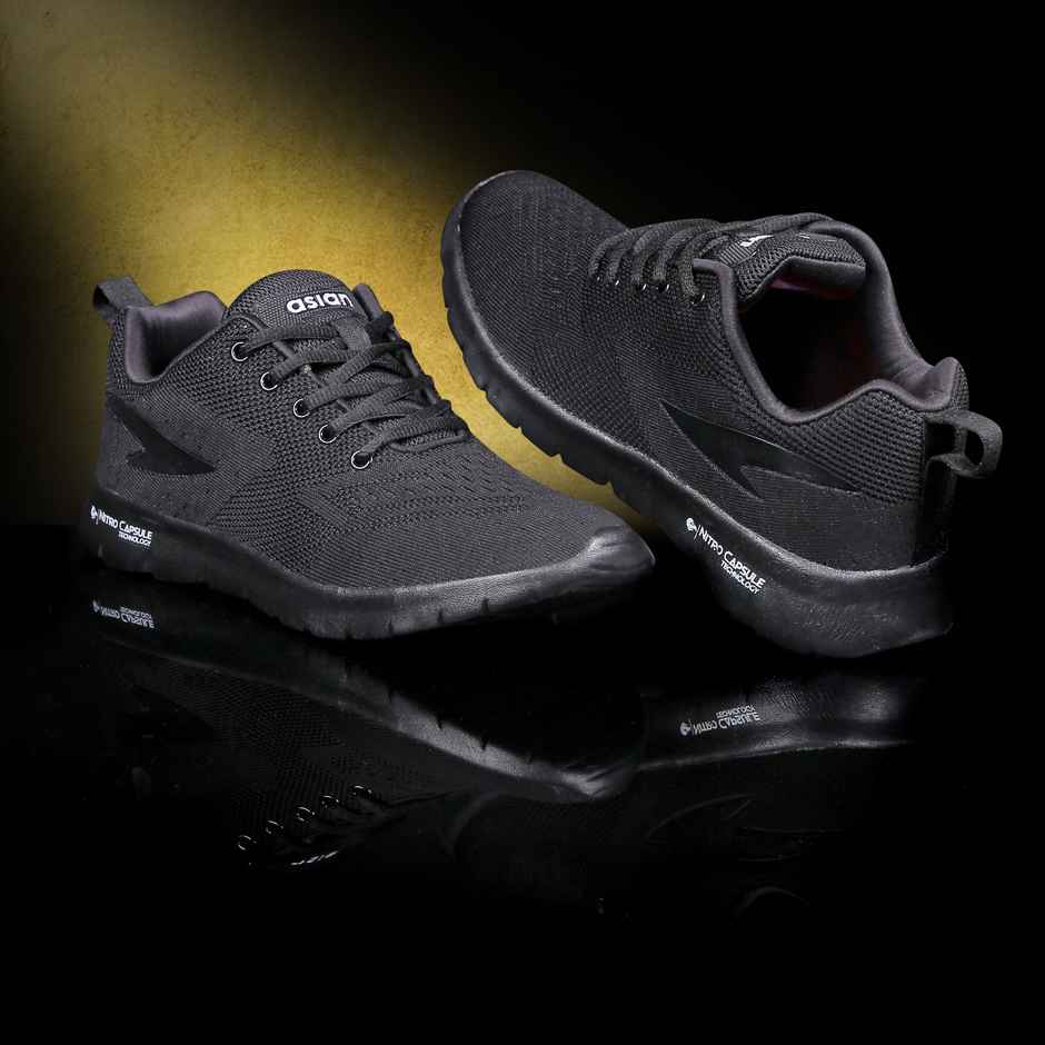 Asian Delta-21 Men Sports Shoes | Black | Size-7