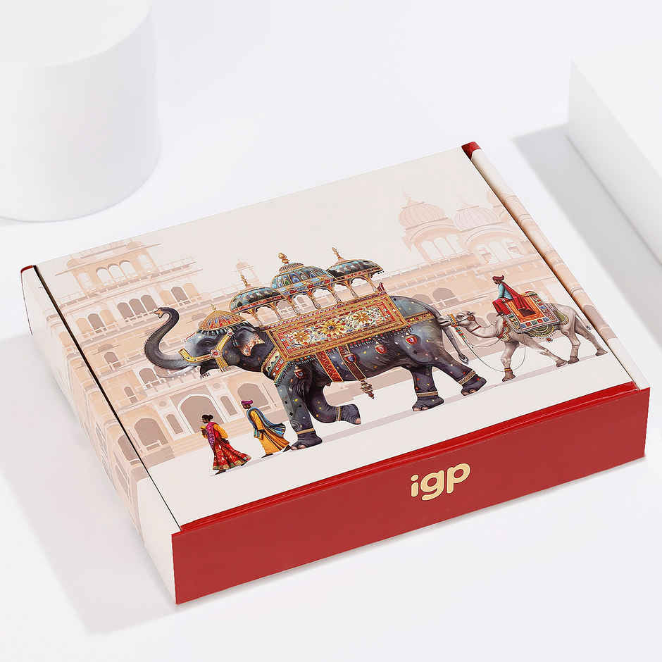 Besan Ladoo Diwali Hamper With Tealight Candle | Gift Hamper | IGP