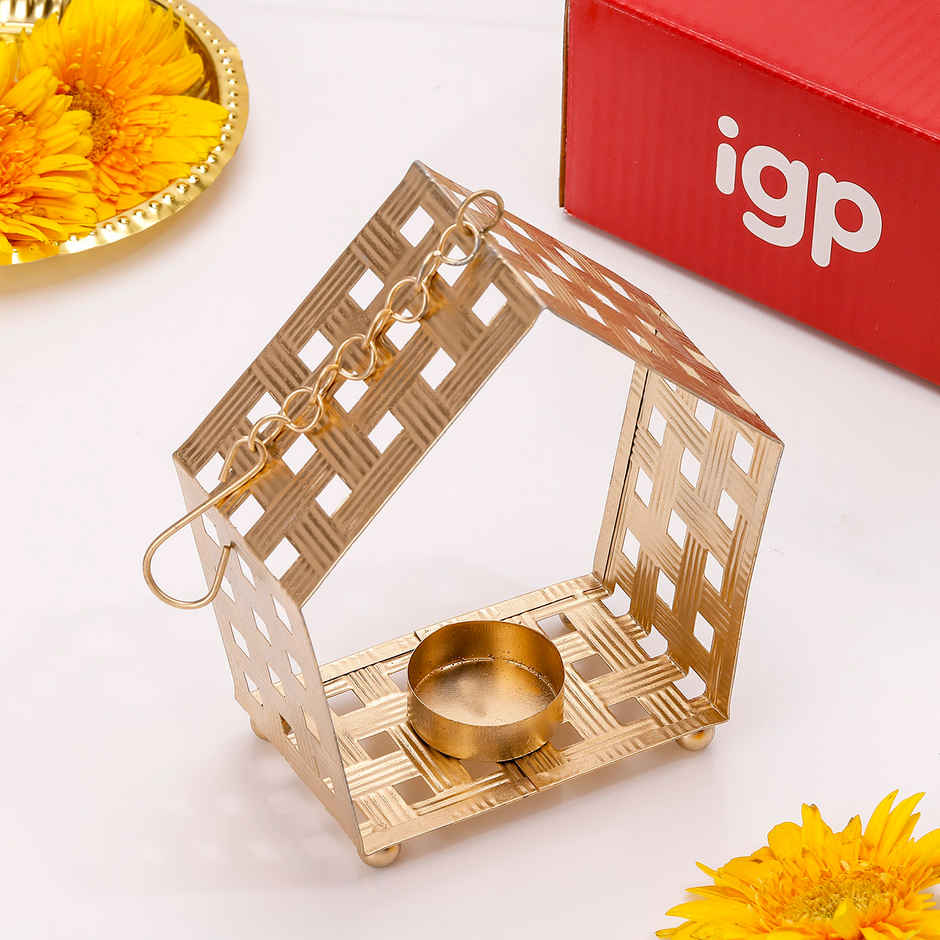 Tree Shape Wall Hanging Metal Tealight Candle Holder | Metal | IGP