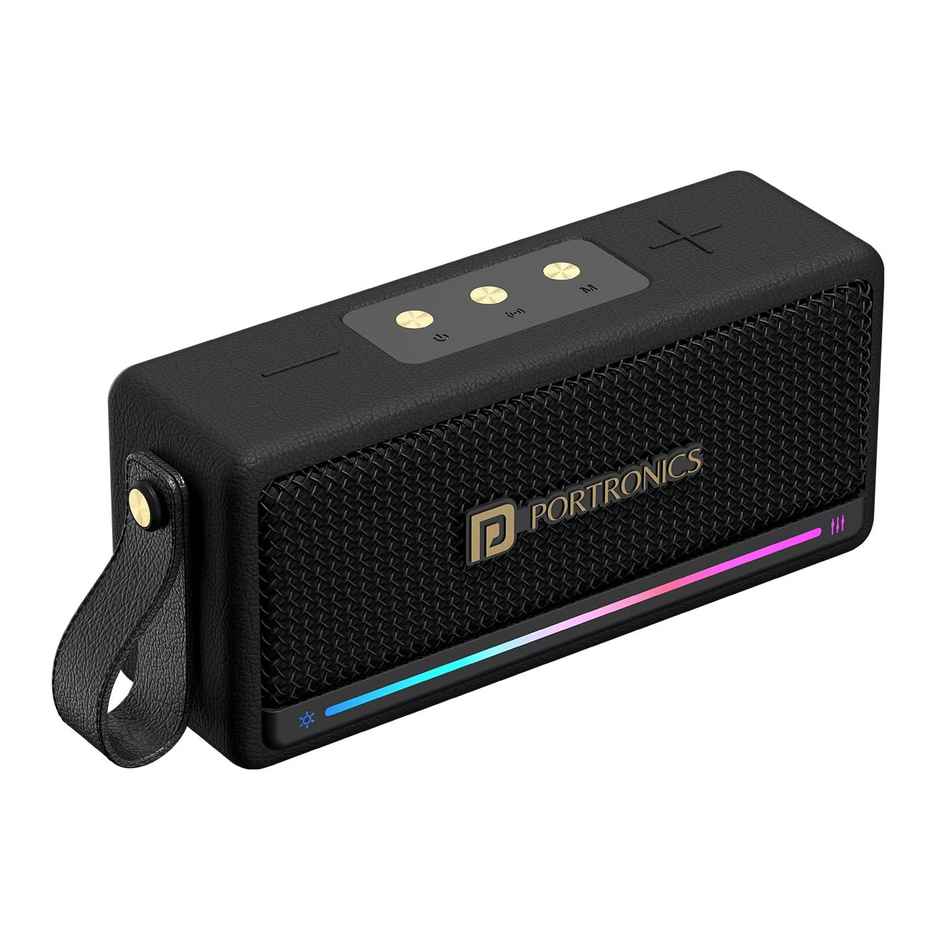 Portronics Harmony Mini, 25W HD Sound Portable Bluetooth Speaker - Black