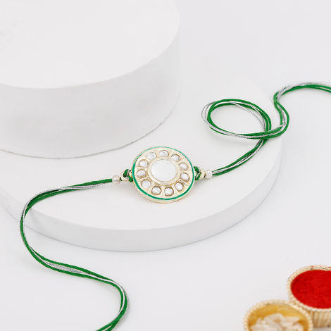 Kundan Round Rakhi (IGP)