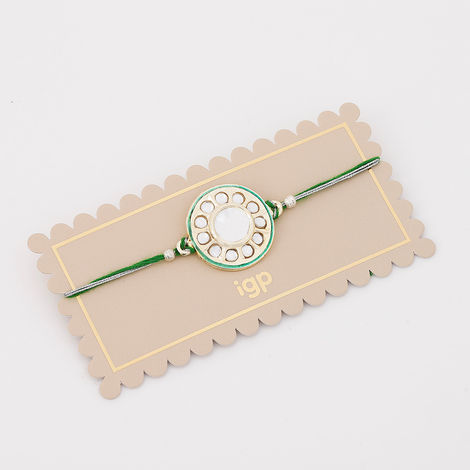 Kundan Round Rakhi (IGP)