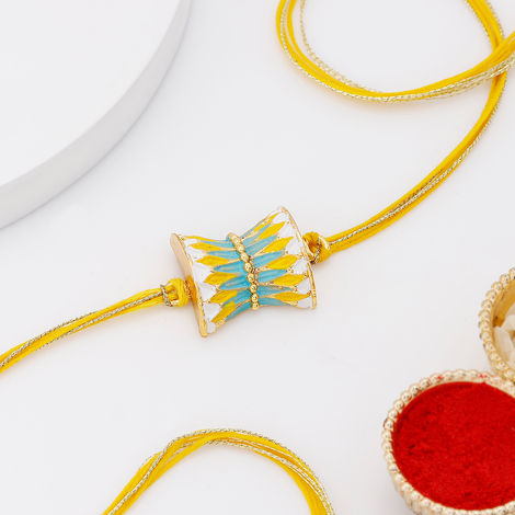 Religious Yellow Damru Rakhi (IGP)
