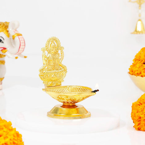 Laxmi Ganesha Metal Diya | Festive Decore | IGP