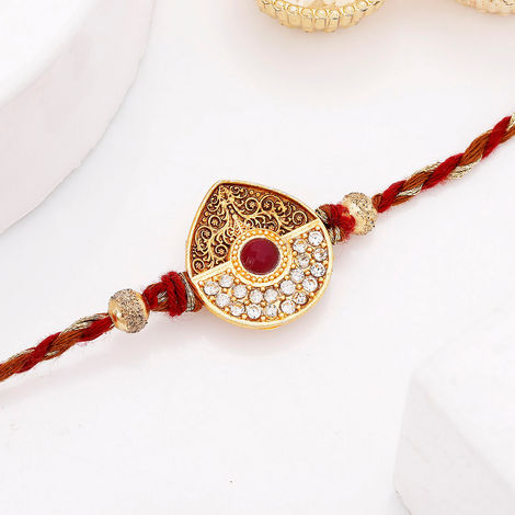 Stone Cz Tilak Rakhi (IGP)