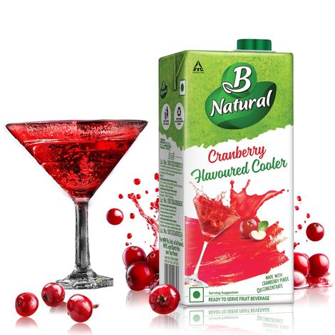 B Natural Cranberry Juice, 100% Pulp, No Concentrate