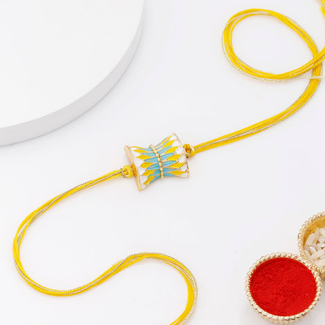 Religious Yellow Damru Rakhi (IGP)