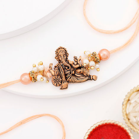 Religious Beads Ganesha Rakhi (IGP)