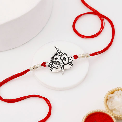 Religious Paan Leaf Om metal Rakhi (IGP)