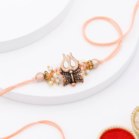 Religious Beads Trishul Rakhi (IGP)