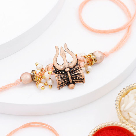 Religious Beads Trishul Rakhi (IGP)