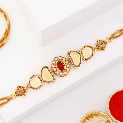 Kundan Traditional Polki Rakhi (IGP)