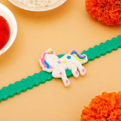 IGP Unicorn applique Green silicone bracelet