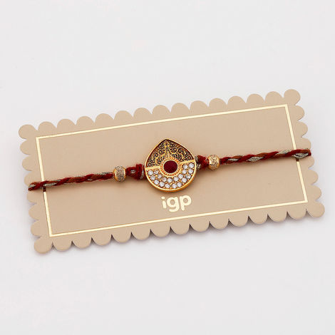 Stone Cz Tilak Rakhi (IGP)