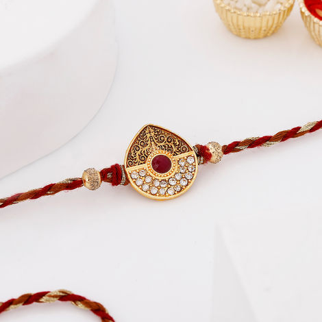 Stone Cz Tilak Rakhi (IGP)