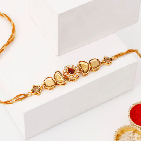 Kundan Traditional Polki Rakhi (IGP)
