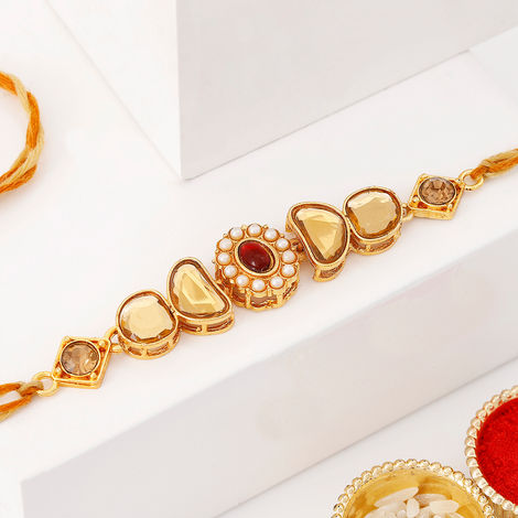 Kundan Traditional Polki Rakhi (IGP)