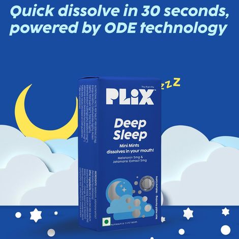 Plix Deep Sleep Mini Mints - Natural Sleep Aid for Better Sleep Quality (30 Mints)