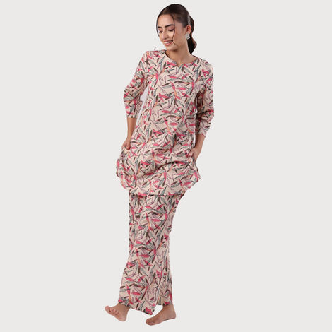 Sanskrutihomes Women Printed Colour Multicolor Night Suit SE-NSP-628 | L