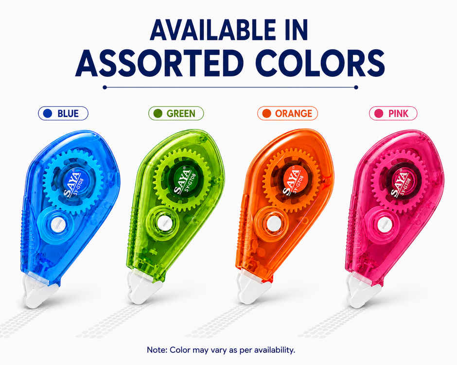 Saya Adhesive Roller Tape - Smooth, Precise, and Mess-Free Application | Assorted