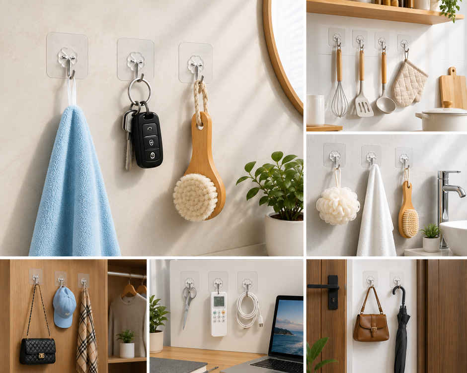 Daluci Strong Adhesive Hook for Home-Office and Kitchen Use