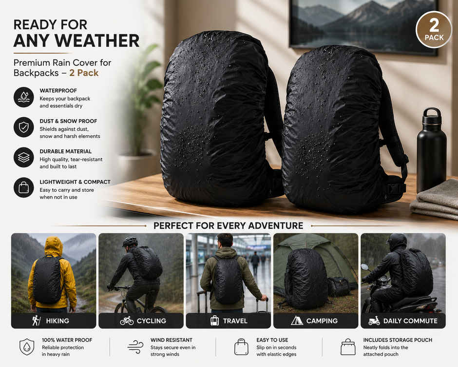 Perpetual Waterproof Backpack Cover | Rain Dust Protector