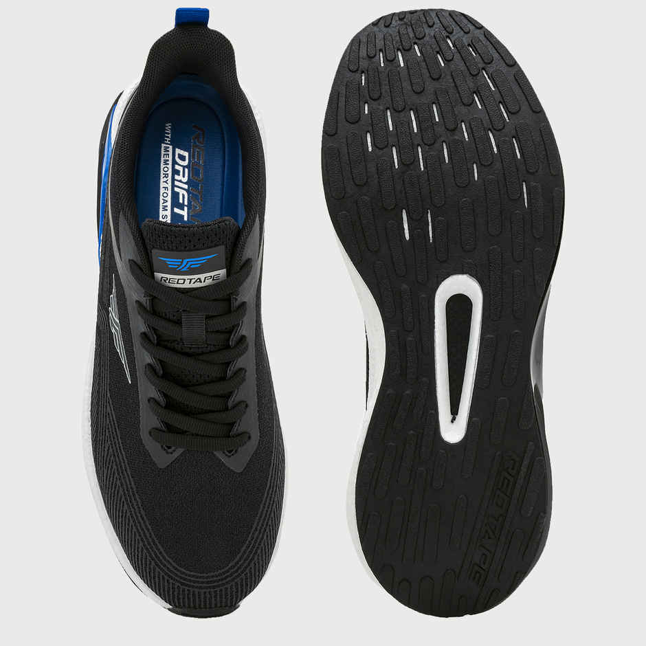 Red Tape Athleisure Shoes for Men | Cultured Round-Toe Shape & Cushion | Black Blue - 6