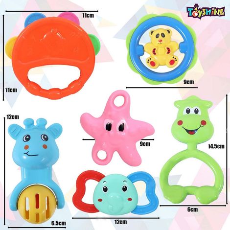 Toyshine Rattle Set - 8-Piece for Newborns - Colorful & Engaging