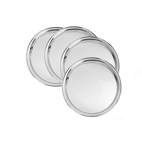 Jensons Stainless Steel 4 Pcs Plate Set | 11 Inch