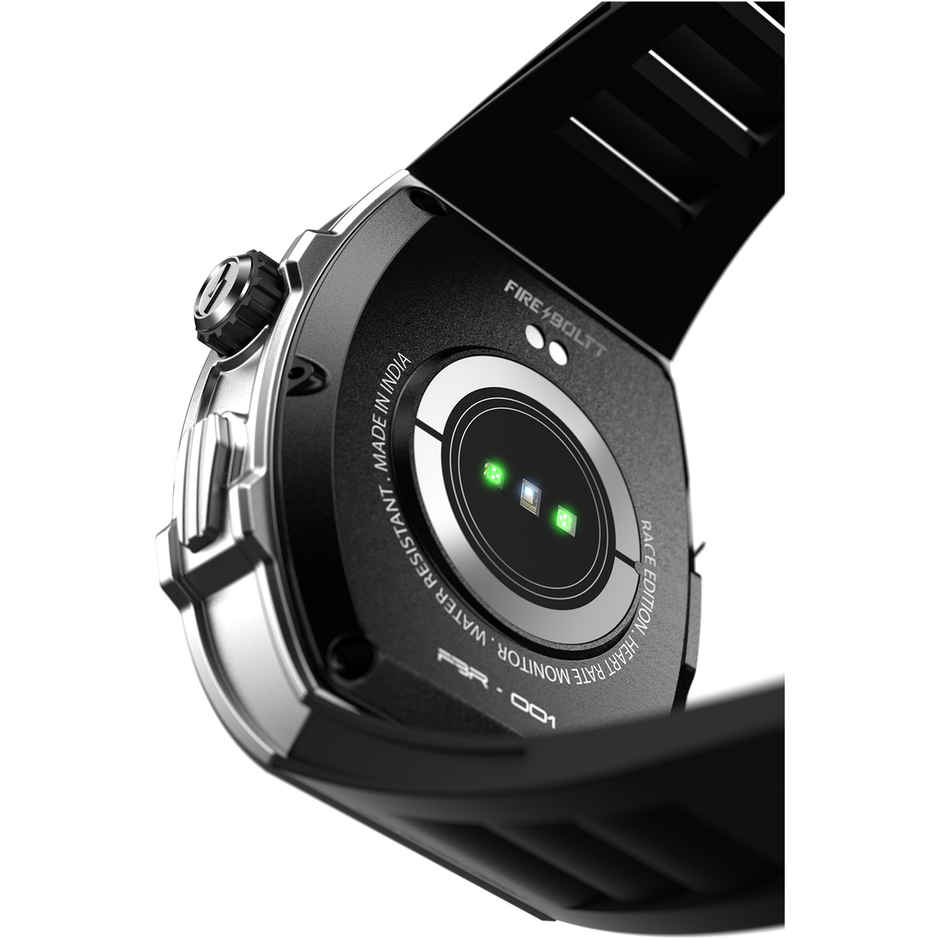 Fire-Boltt Ashphalt Smartwatch | 1.91" Display | BT Calling - Silver Black