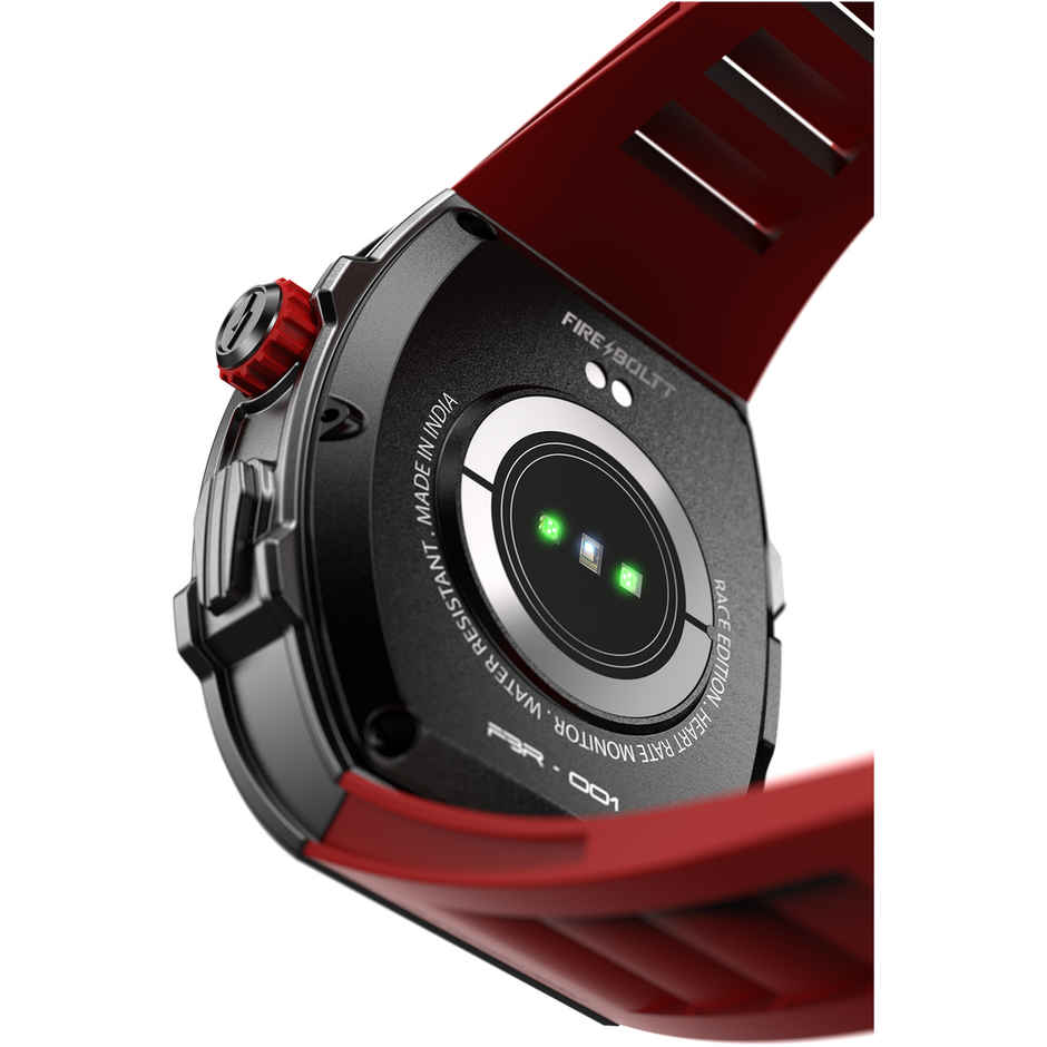 Fire-Boltt Ashphalt Smartwatch | 1.91" Display | BT Calling - Gun Metal Red