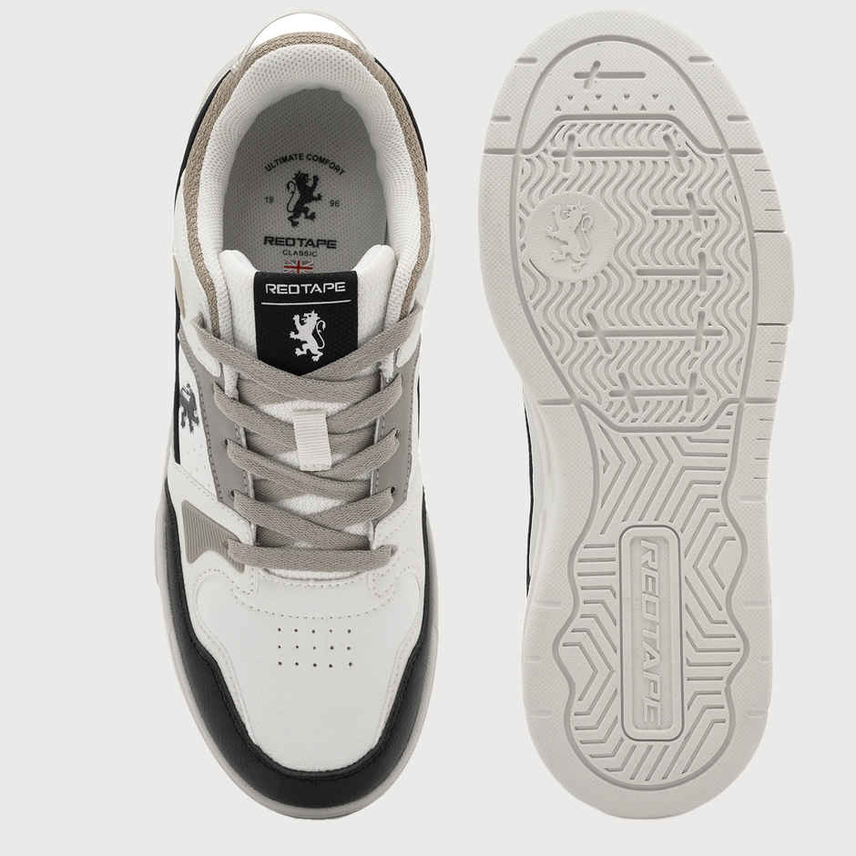 Red Tape Casual Sneaker Shoes For Men | Impact-Resistant Comfort | Black-Brown | Size 6