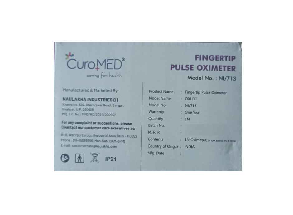Naulakha Curomed NI/713 FingerTip Pulse Oximeter
