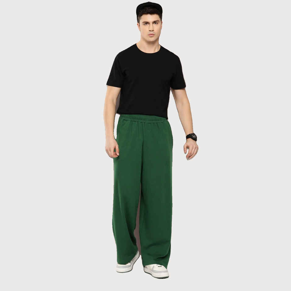 Dillinger Men's Light Weight Relaxed Baggy Knitted Pants | Green - XXL