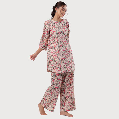 Sanskrutihomes Women Printed Colour Multicolor Night Suit SE-NSP-628 | L