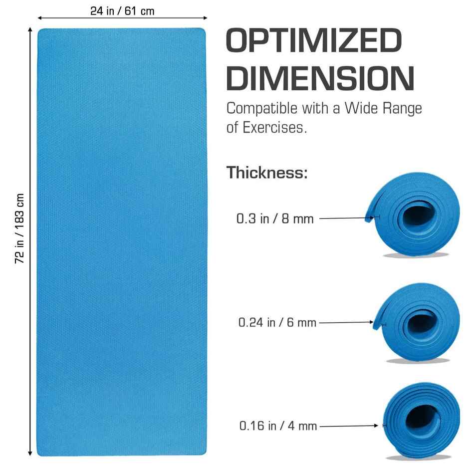 Mommers 6MM Yoga Mat | Anti Slip EVA Workout Mat | 6x2 Feet | Mat for Yoga, Gym & Home Workout