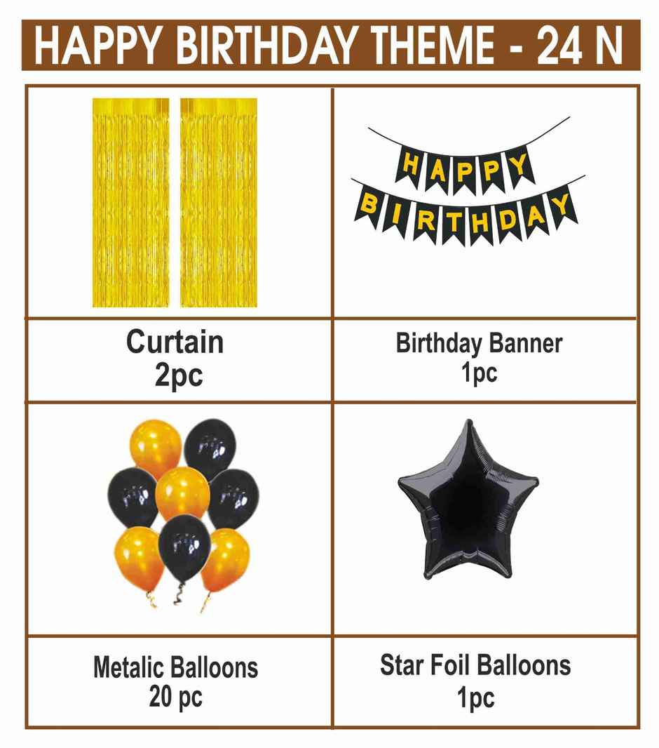 Happy Birthday Theme | Assorted Colours | Let's Vybe
