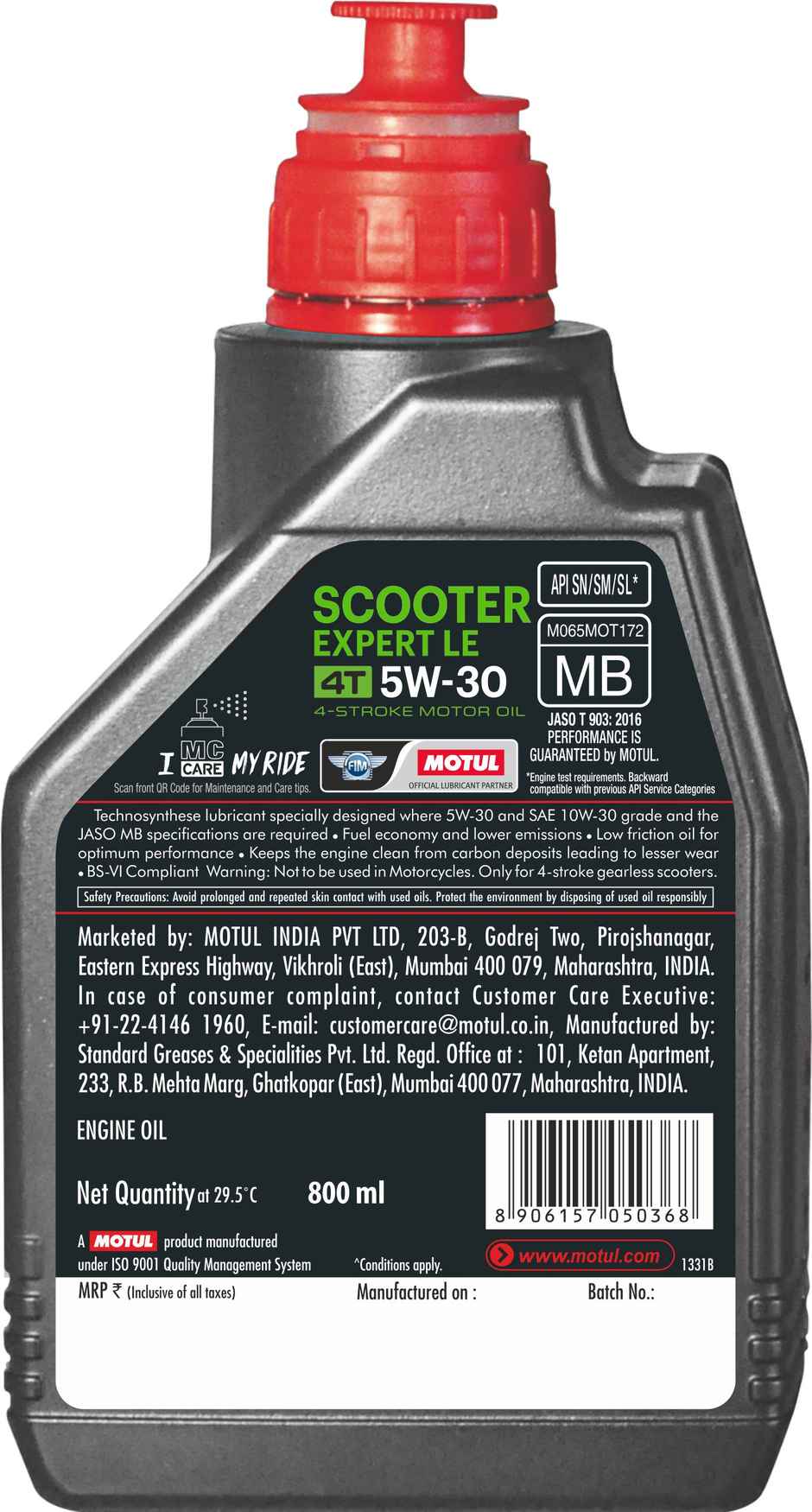 Motul Scooter Expert 5W-30 800 ml