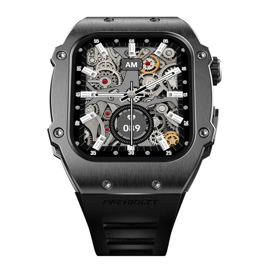 Fire-Boltt Ashphalt Smartwatch | 1.91" Display | BT Calling - Gun Metal Black