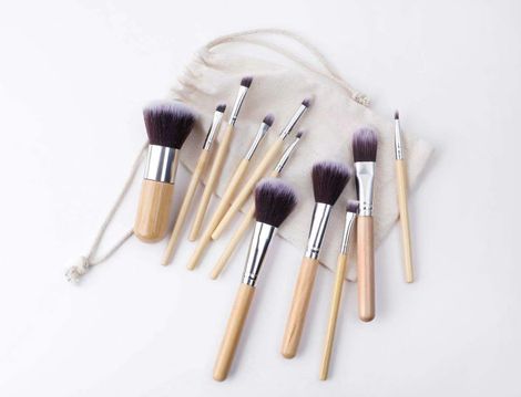 Bronson Professional Soft Bristles Makeup Brush Set With Pouch