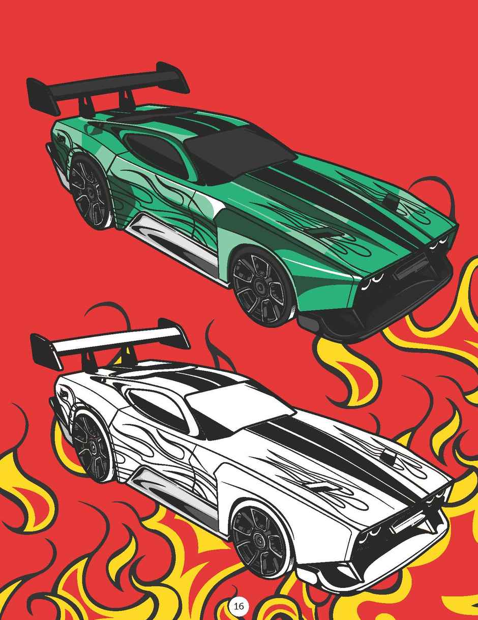 Hot Wheels Copy Colouring Book for Kids