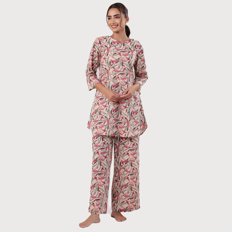 Sanskrutihomes Women Printed Colour Multicolor Night Suit SE-NSP-628 | L