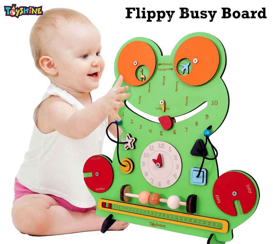 Toyshine Wooden The Flippy Busy Board Activity Toy (0 - 4 Years)