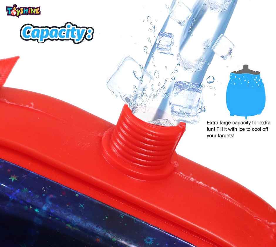 Toyshine Holi Water Toy Gun with Pressure Mechanism for Long Throw 4.0 L | Red - B