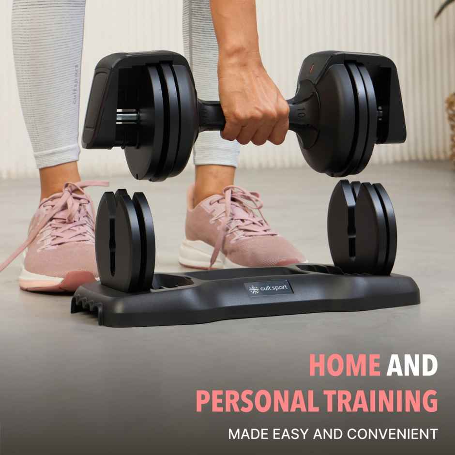 Cult Adjustable Dumbbell (5.7 kg X 1) | Black