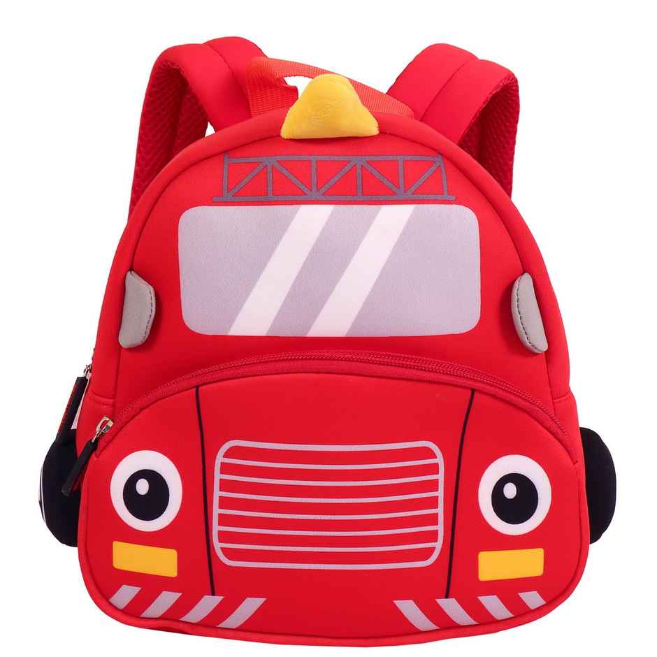 Toyshine 12" Cute Car Face Backpack for Kids - Mini Size - Red