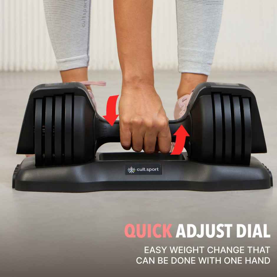 Cult Adjustable Dumbbell (5.7 kg X 1) | Black
