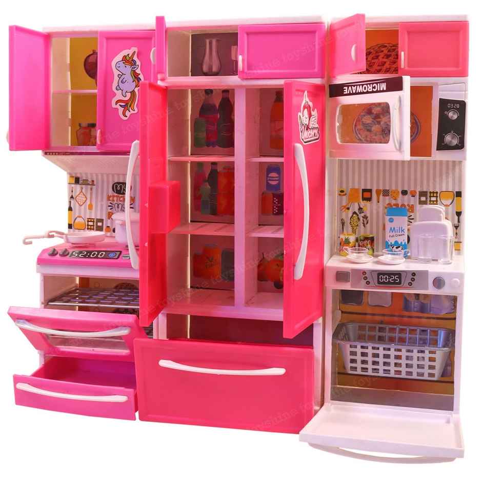 Toyshine Musical 3-Compartment Kitchen Toy Set for Toddlers